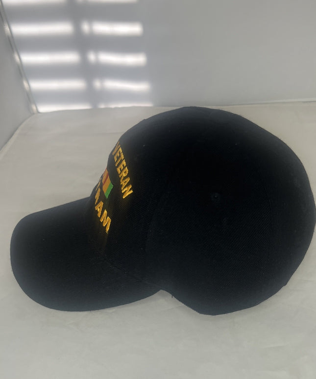 Combat Veteran Vietnam Ribbon Hat - Black