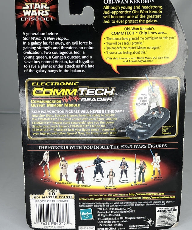 1998 Hasbro Star Wars Episode 1 CommTech OBI-WAN KENOBI