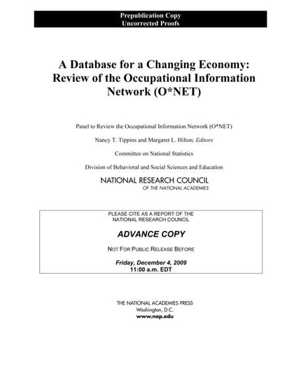 A Database for a Changing Economy: Review of the Occupational Information Netwo