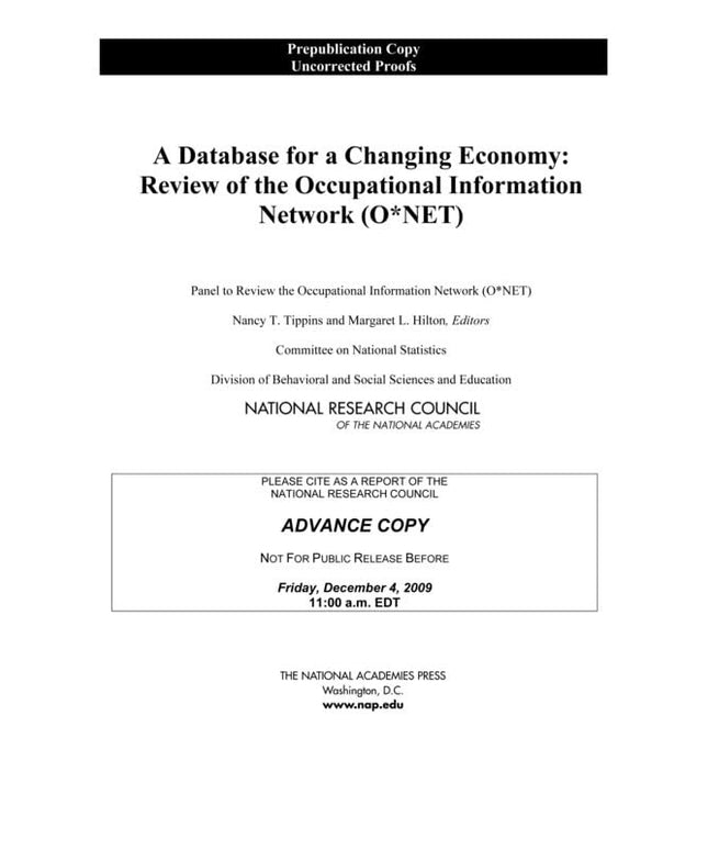 A Database for a Changing Economy: Review of the Occupational Information Netwo