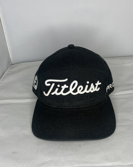 Titleist Pro V1 Golf Hat Black Adjustable Cap FJ Logo Performance Outdoor