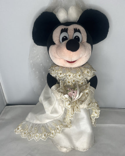 Minnie Mouse Bride Plush Wedding Doll Soft Plush Toy  Vintage  S9809