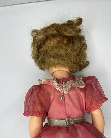 Vintage Shirley Temple Doll 18” - As Is - Pink Dress