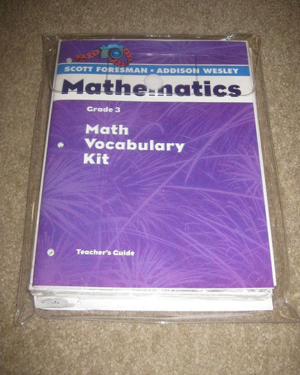 Scott Foresman Addison Wesley Math 2004 Vocabulary Kit Cards Grade 3