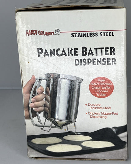 Handy Gourmet Pancake Batter Dispenser- Gourmet Stainless-Steel Pourer- 3 Cups