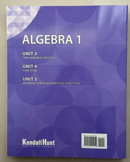 Illustrative Mathematics, High School Math, Algebra 1, Student Workbook, Book 2
