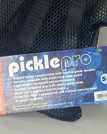 Picklepro Pickle Ball Racquets (2) Ball, Mesh Carry Bag Prokadima Wood Construct