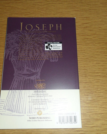 Joseph...a Man of Integrity & Forgiveness