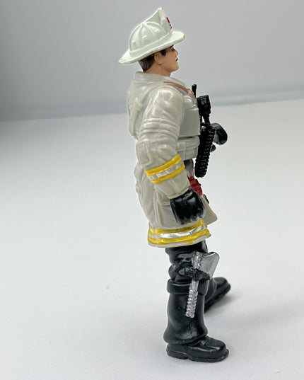 Chap Mei Fire Chief Plastic Action Figurine Fireman Posable Arms Legs