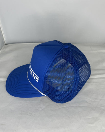 VANS~Mens Hat Blue Snapback Trucker Rope Brim Mesh White Checkered~Otto Cap