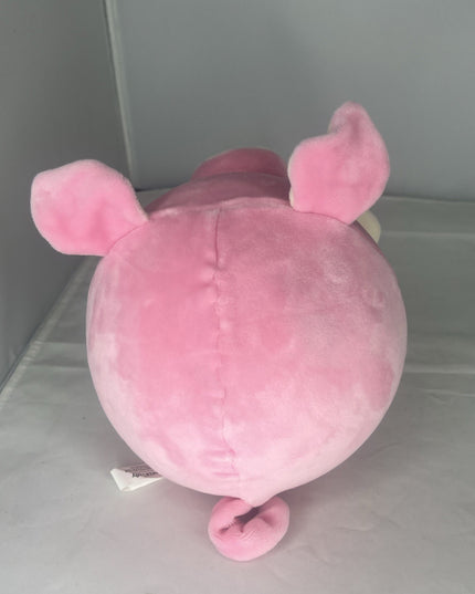 Pink Pig Plush Stuffed Animal Squish 6” Round Squeeze Plush by Bullsitoy