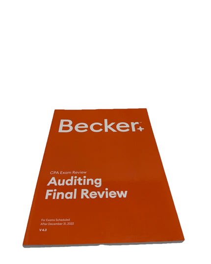 Becker + CPA Exam Review: Auditing Final Review - V 4.3