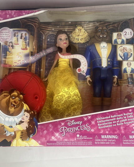 NEW! Disney Princess Belle Enchanted Ballroom Reveal Beauty and the Beast NIB