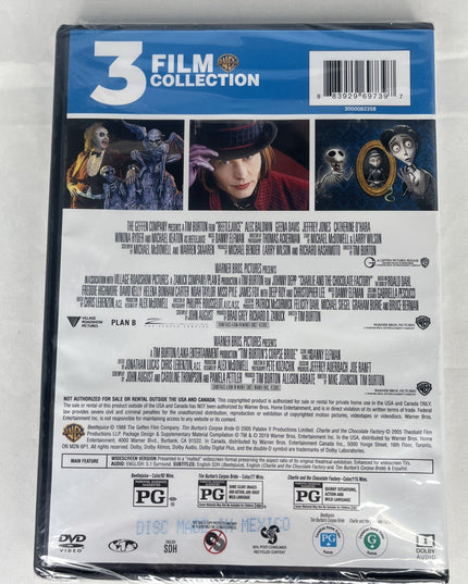 Beetlejuice / Charlie and the Chocolate Factory / Corpse Bride (DVD)