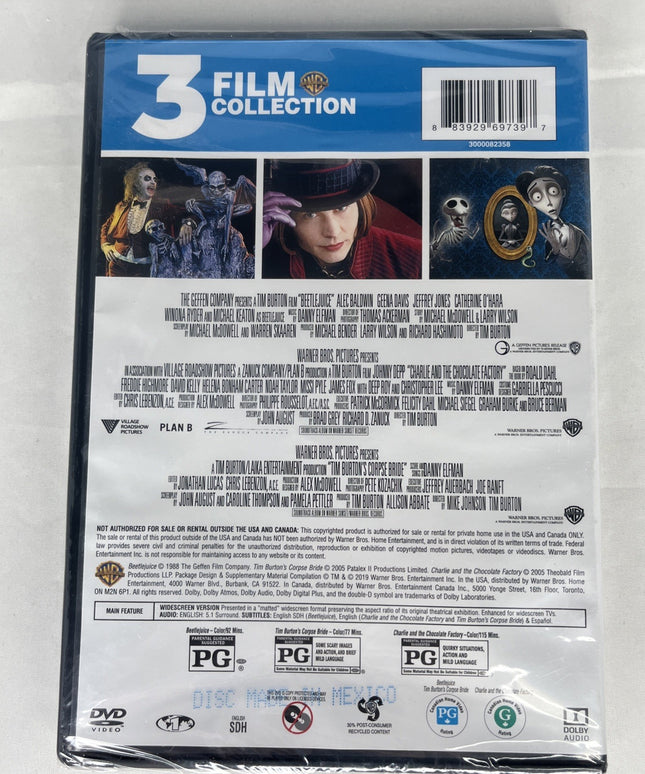 Beetlejuice / Charlie and the Chocolate Factory / Corpse Bride (DVD)