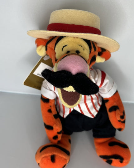 Disney Store Tigger Of The Month Mini Bean Bag Barbershop Tigger 9”