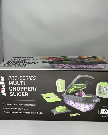 Mueller Pro-Series Multi Chopper/Slicer 8 Interchangeable Stainless Steel Blades
