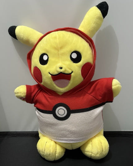 PIKACHU 18 Inch High Genuine Pokemon Red Pokeball Hoodie Plush