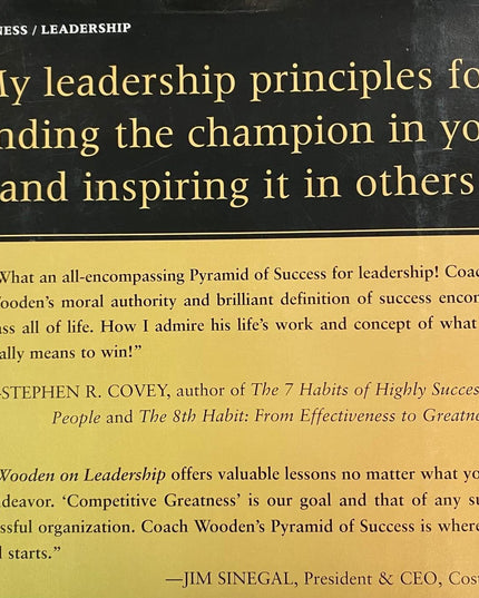 Wooden on Leadership: How to Create a Winning Organization