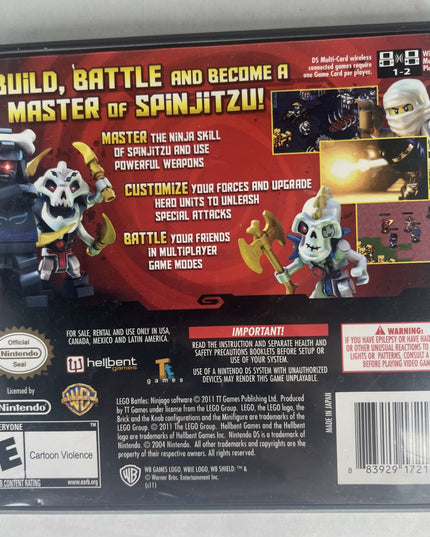 LEGO Battles: Ninjago (Nintendo DS, 2011) - Case Only. No Manual Or Cartridge