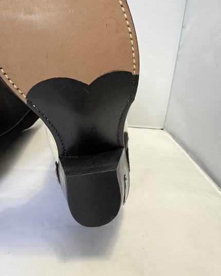 Code West By Dan Post Vintage Hair On Hide Cowboy Boots Womens 10 D Beautiful