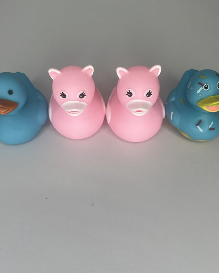 Lot Of 4 Rubber Ducks Assorted - Jeep Toys, Bath Toys