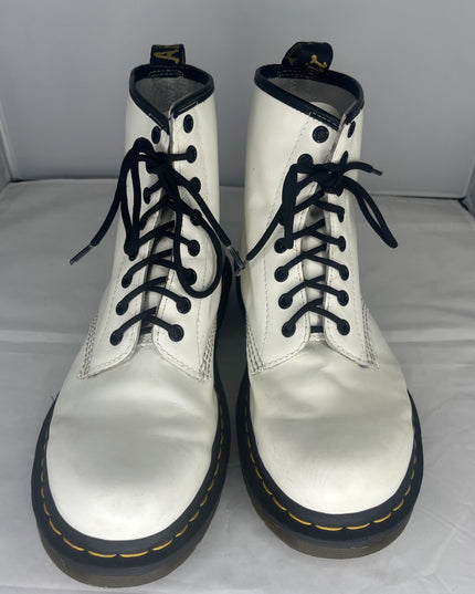 Dr Martens Mens Leather White 11822 Lace Up Boots Size 9M/10L