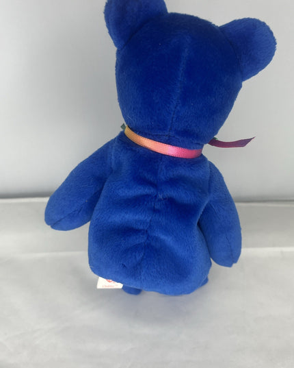 Vintage Ty Beanie Babies Clubby Official Club Royal Blue Bear 1998