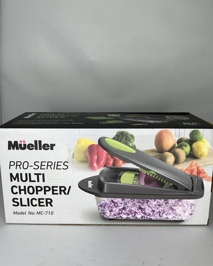 Mueller Pro-Series Multi Chopper/Slicer 8 Interchangeable Stainless Steel Blades