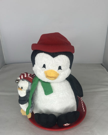 Hallmark Snowtime Jingle Pals Plush Penguin Animated Sledding Musical Works