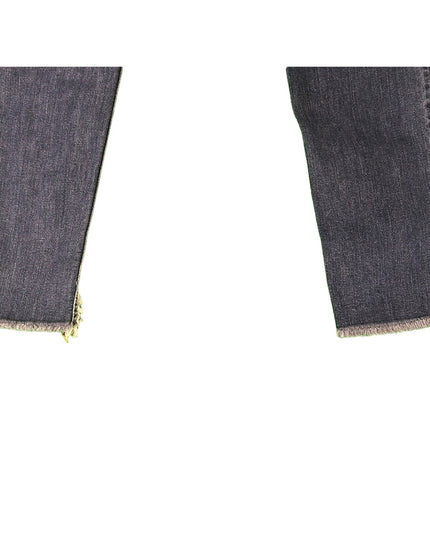 New Womens Hudson Jeans | 27 Mid-Rise Cat Skinny | Fringe Cut Out Bottom |  Blue