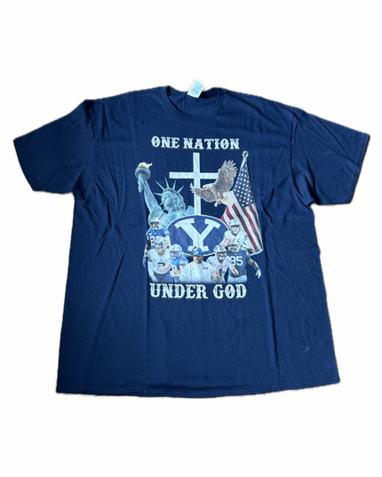 Pre-Owned BYU One Nation Under God Shirt Size XXL