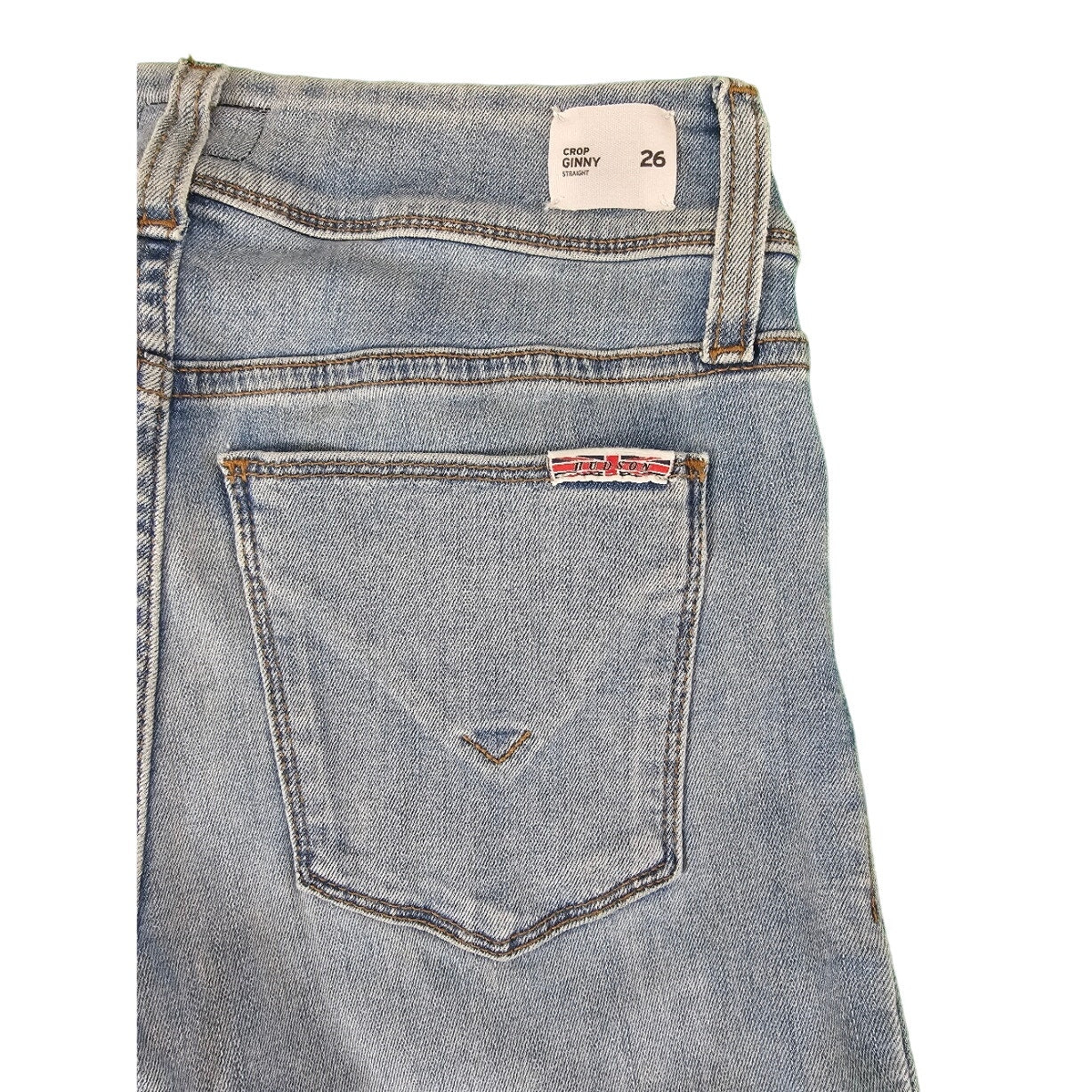 New Womens Hudson Jeans | size 26 | Crop Ginny Straight |  Light Blue