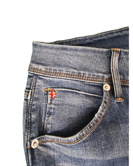 New Womens Hudson Jeans | 27 Mid-Rise Cat Skinny | Fringe Cut Out Bottom |  Blue