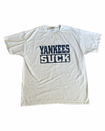 Pre-Owned Vintage Yankees Suck Shirt Size XL