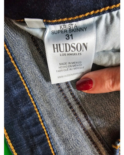 New Womens Hudson Jeans |  size 31 | Krista Super Skinny |  Indigo Blue