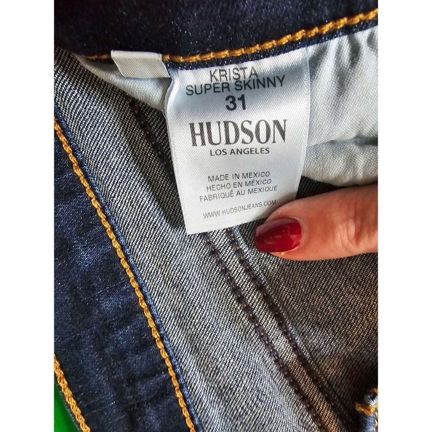 New Womens Hudson Jeans |  size 31 | Krista Super Skinny |  Indigo Blue