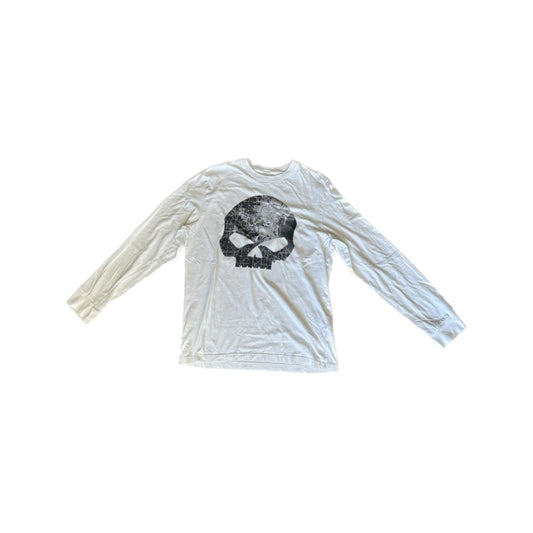 HARLEY DAVIDSON | Skull Long Sleeve Mens T-shirt | Size L